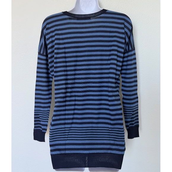 VINCE NWT OVERSIZED STRIPE COTTON/SILK/CASHMERE NEW COASTAL SWEATER. SIZE XS - Picture 9 of 12